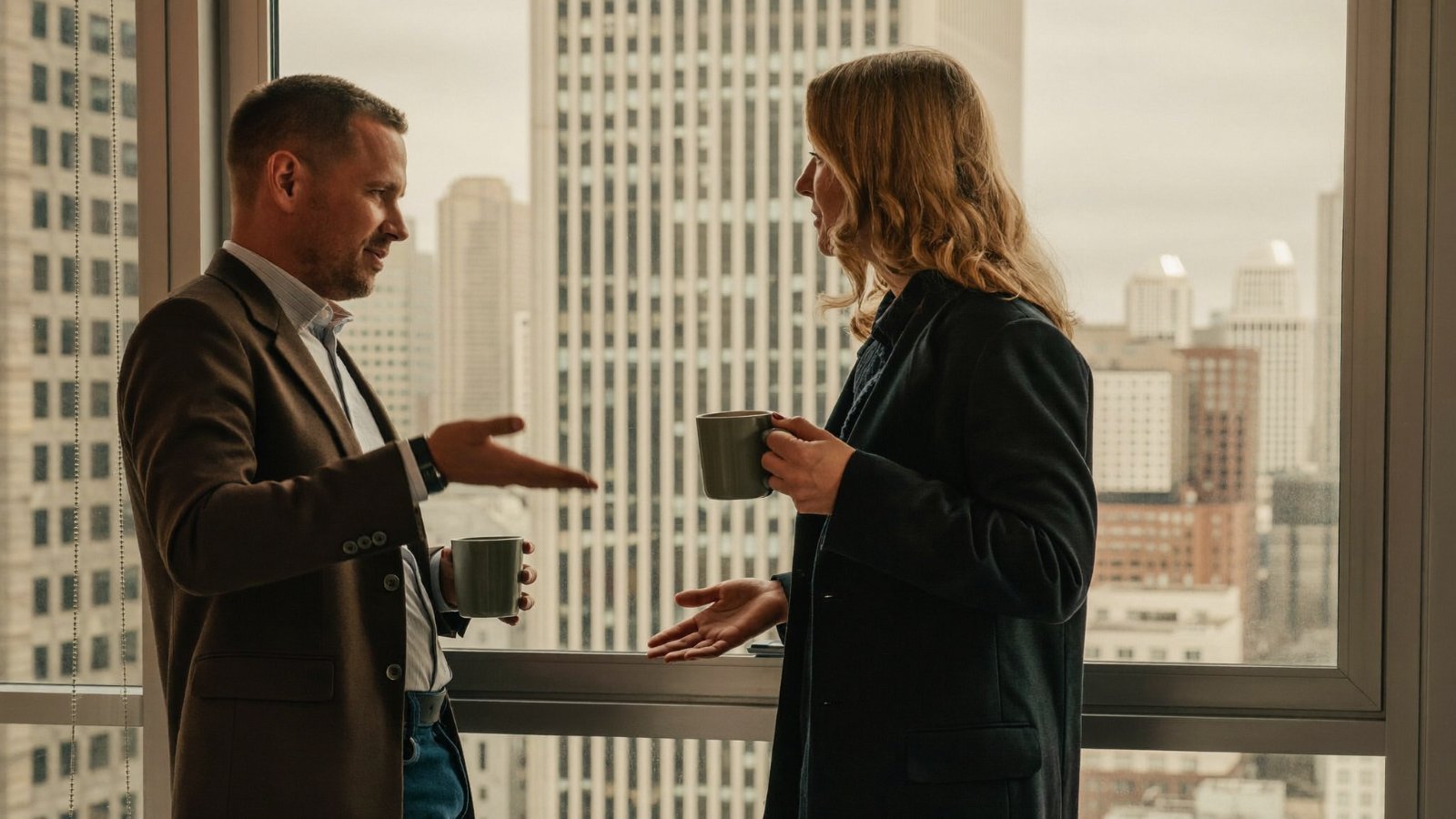 Two professionals in strategic discussion